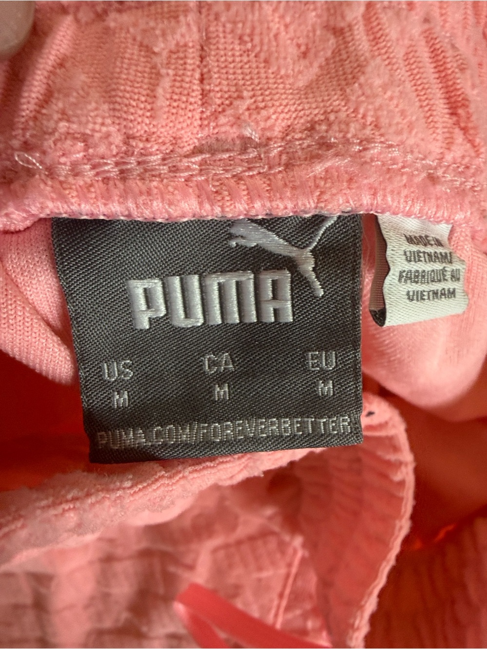 PUMA WOMENS PINK VELOUR TRACKSUIT SWEATSUIT FULL ZIP HOODIE DRAWSTRING JOGGERS M - Picture 12 of 14